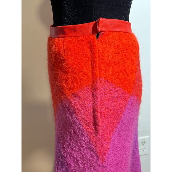 VTG Lena Rewell Finland Red/Purple Wool Shawl and Long Skirt XS/S Stunning! - Picture 10 of 10